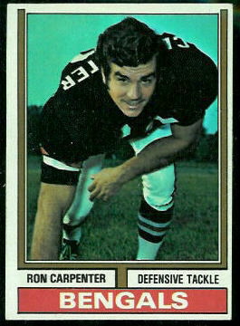 Ron Carpenter 1974 Topps football card