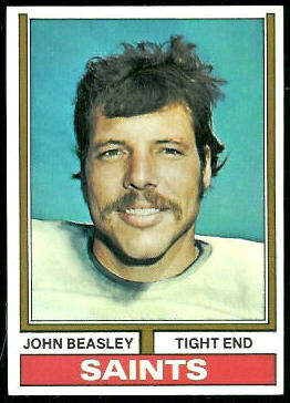 John Beasley 1974 Topps football card