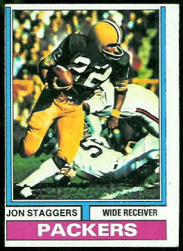 Jon Staggers 1974 Topps football card Jon Staggers 1974 Topps football card