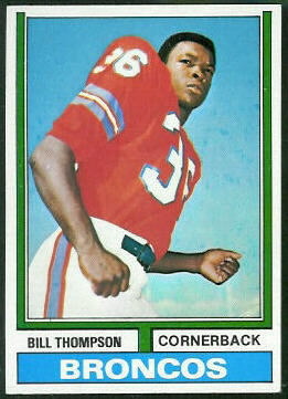 Bill Thompson 1974 Topps football card