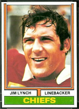 Jim Lynch 1974 Topps football card