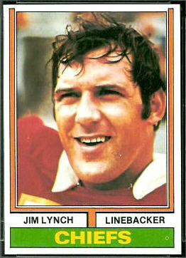 Jim Lynch 1974 Topps football card Jim Lynch 1974 Topps football card