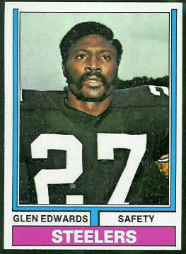 Glen Edwards 1974 Topps football card