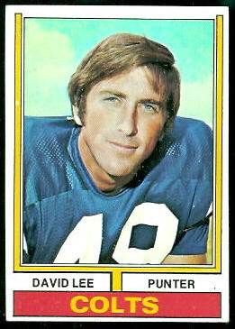 David Lee 1974 Topps football card