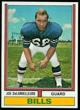 Joe DeLamielleure 1974 Topps football card