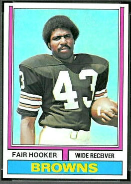 Fair Hooker 1974 Topps football card