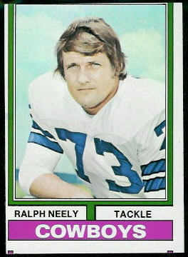 Ralph Neely 1974 Topps football card