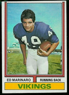 Ed Marinaro 1974 Topps football card