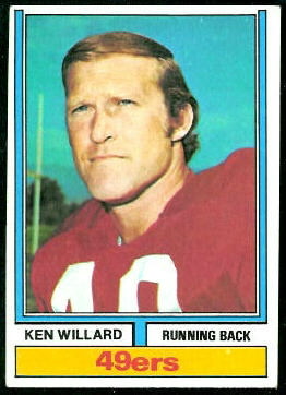 Ken Willard 1974 Topps football card