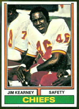 Jim Kearney 1974 Topps football card