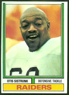 Otis Sistrunk 1974 Topps football card