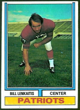 Bill Lenkaitis 1974 Topps football card Bill Lenkaitis 1974 Topps football card