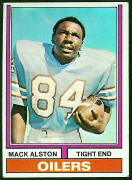 Mack Alston 1974 Topps football card