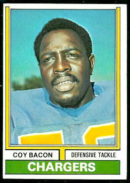 Coy Bacon 1974 Topps football card Coy Bacon 1974 Topps football card