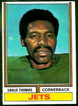 Earlie Thomas 1974 Topps football card Earlie Thomas 1974 Topps football card