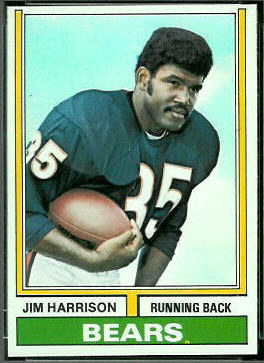 Jim Harrison 1974 Topps football card