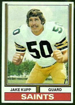 Jake Kupp 1974 Topps football card