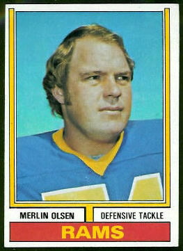 Merlin Olsen 1974 Topps football card