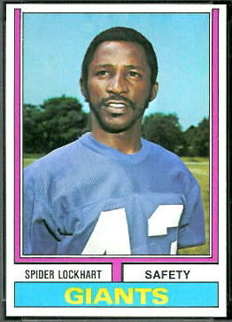 Spider Lockhart 1974 Topps football card