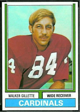 Walker Gillette 1974 Topps football card