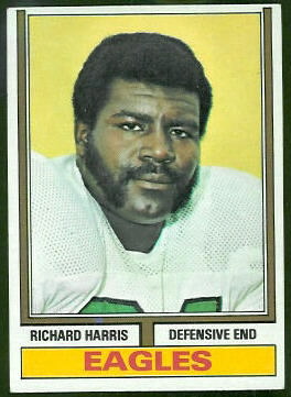 Richard Harris 1974 Topps football card