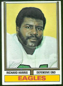 Richard Harris 1974 Topps football card Richard Harris 1974 Topps football card