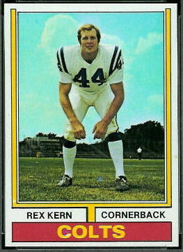 Rex Kern 1974 Topps football card