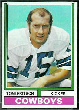 Toni Fritsch 1974 Topps football card