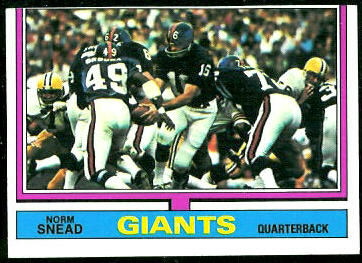 Norm Snead 1974 Topps football card