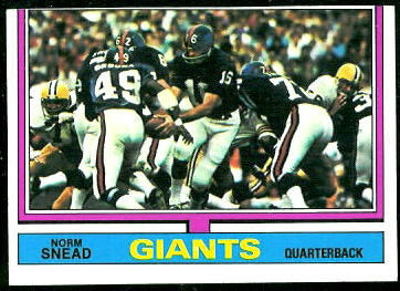 Norm Snead 1974 Topps football card Norm Snead 1974 Topps football card