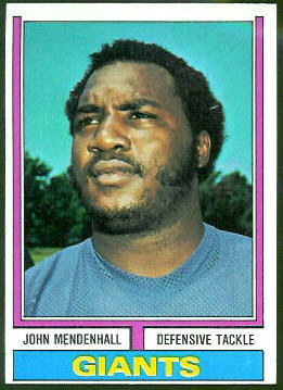 John Mendenhall 1974 Topps football card