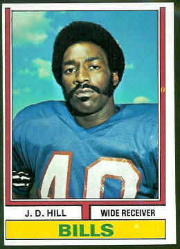 J.D. Hill 1974 Topps football card