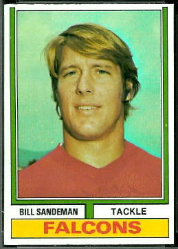 Bill Sandeman 1974 Topps football card