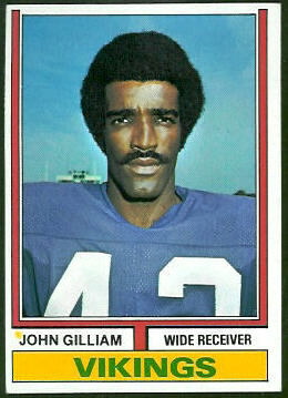 John Gilliam 1974 Topps football card