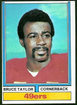 Bruce Taylor 1974 Topps football card