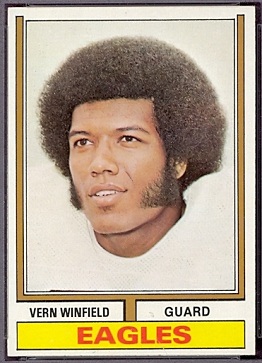 Vern Winfield 1974 Topps football card