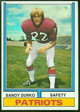 Sandy Durko 1974 Topps football card Sandy Durko 1974 Topps football card