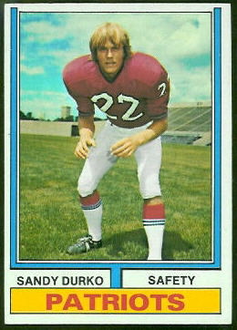 Sandy Durko 1974 Topps football card