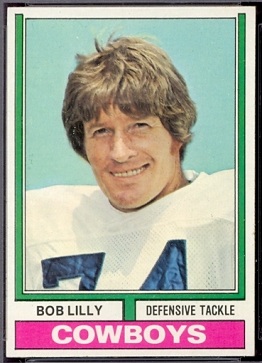 Bob Lilly 1974 Topps football card