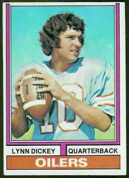 Lynn Dickey 1974 Topps football card