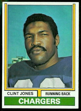 Clint Jones 1974 Topps football card Clint Jones 1974 Topps football card