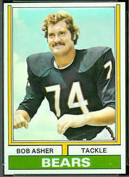 Bob Asher 1974 Topps football card