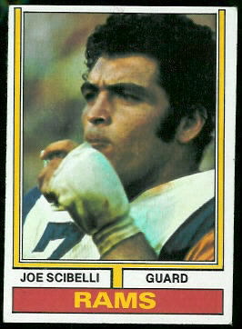 Joe Scibelli 1974 Topps football card Joe Scibelli 1974 Topps football card