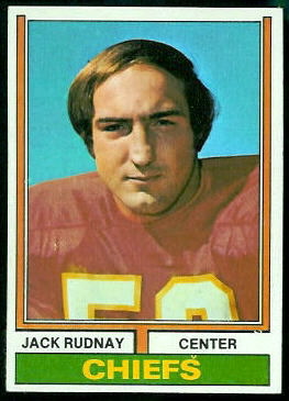 Jack Rudnay 1974 Topps football card