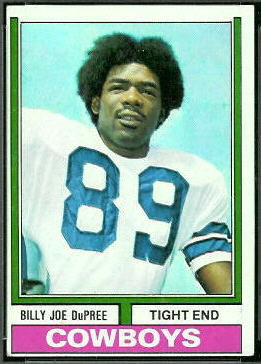 Billy Joe DuPree 1974 Topps football card