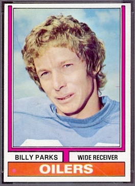 Billy Parks 1974 Topps football card