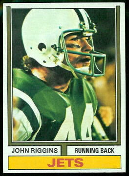 John Riggins 1974 Topps football card