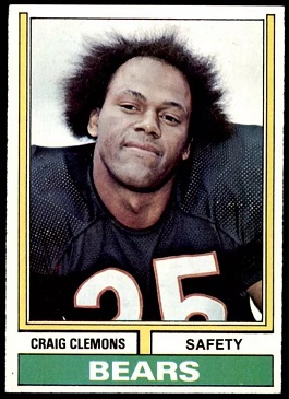 Craig Clemons 1974 Topps football card