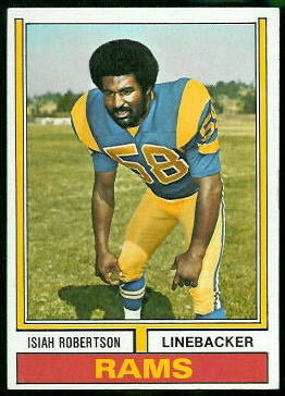 Isiah Robertson 1974 Topps football card