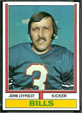 John Leypoldt 1974 Topps football card